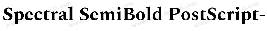 Spectral SemiBold PostScript字体转换